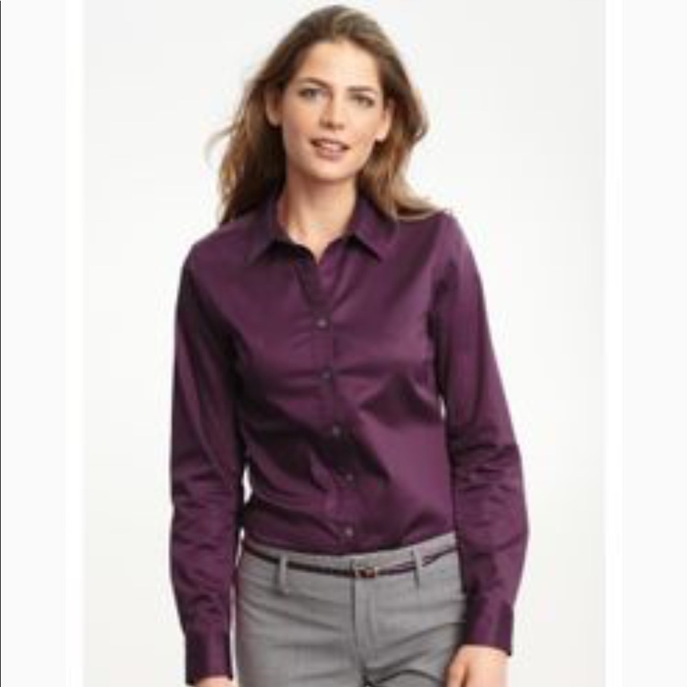 Banana Republic Purple Button-Down Shirt